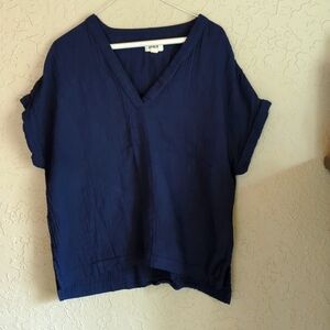 Pact coastal double gauze short sleeve shirt